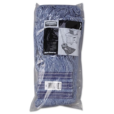 Rubbermaid Commercial universal Looped-End Wet Mop, Blue, Cotton/Synthetic, PK12 FGE23800BL00